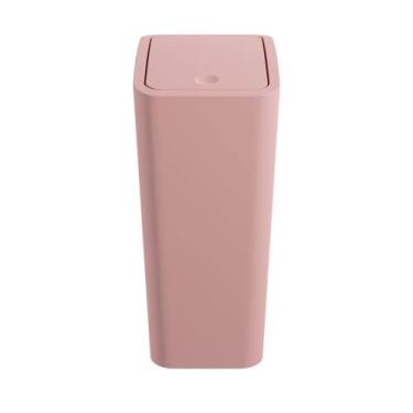 Imagem de Lixeira Ou Cesto Com Tampa Click Para Casa Escritório - Astra, Rosa