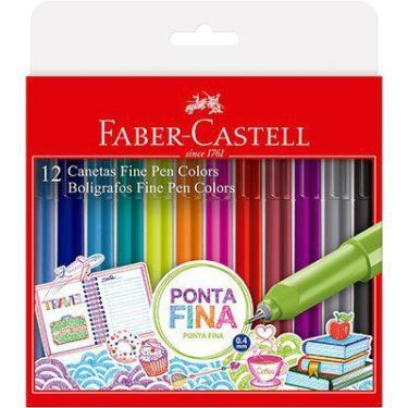 Imagem de Caneta Hidrográfica Fine Pen Colors 12 Cores - Faber-Castell