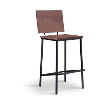 Imagem de Banqueta Marcele Laminado Madeira Castanho Daf Mobiliário