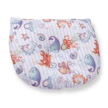 Imagem de Travesseiro de Bebê Anatômico Fundo do Mar Azul - Miguel Baby