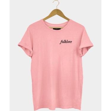 Imagem de Camiseta Masculina Taylor Swift Camisa Folklore - SEMPRENALUTA, Rosa, 