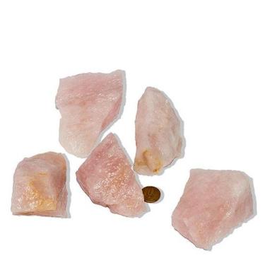 Imagem de 03 Cristal Rosa Pedra Bruto 200 a 300g Média 5 a 10cm Tipo B - Cristai