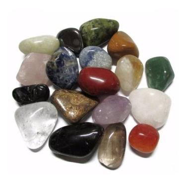 Imagem de Pedra Rolada Sortida Mista Natural 1kg - Loja da Índia