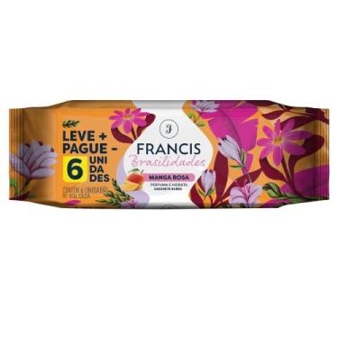 Imagem de Kit Sabonete Em Barra Francis Brasilidades Manga Rosa 80g - 6 Unidades
