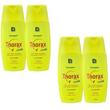 Imagem de SHAMPOO RESTAURADOR CAPILAR TNORAX SEM SAL 250ml NATUFLORES KIT 4UN