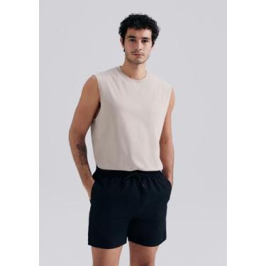 Imagem de Shorts Praia Básico Masculino - Hering, P, Preto