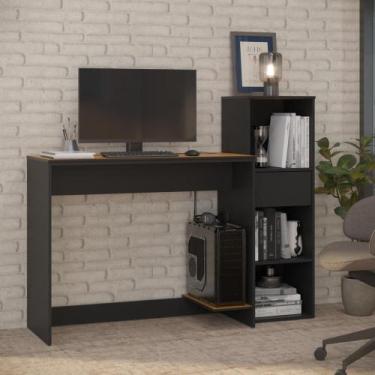 Imagem de Conjunto de Escritório 2 Peças Smart Office Mesa e Armário Livreiro - 