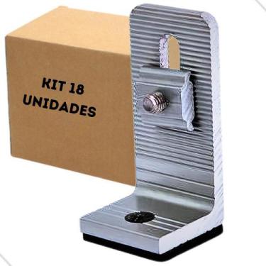 Imagem de Kit 18 Suporte em L Telha Fibrocimento Chapa L Alumínio  - GB ELETRICA