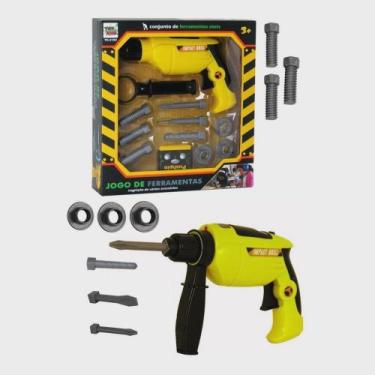 Imagem de Brinquedo Infantil Kit de Ferramentas Furadeira Parafuso - Toy King