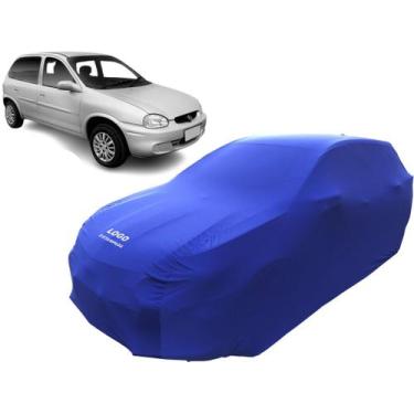 Imagem de Capa Para Cobrir Carro Chevrolet Corsa Wind Tecido Helanca - Mz, Azul