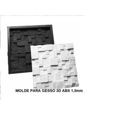 Imagem de Forma 3d Mosaico Rústico 28x28cm Estilo São Tomé Molde Para Gesso/Cime