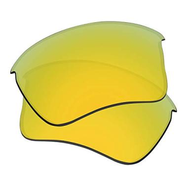 Imagem de Predrox Lentes de reposição Gold Mirror Flak Jacket XLJ para óculos de sol Oakley OO9009 polarizadas