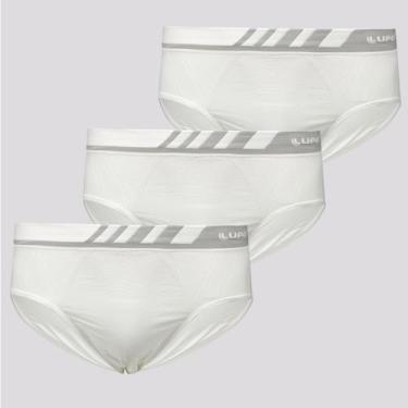 Imagem de Kit de 3 Cuecas Slip Lupo Microfibra Branca, EG