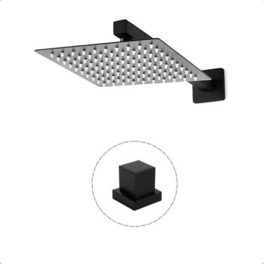 Imagem de ducha chuveiro inox 25x25cm com acabamento quadrado padrão deca - MQC 