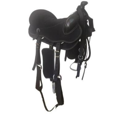 Imagem de Sela Americana Passeio Preta Muito barata cavalo Selaria Marçal