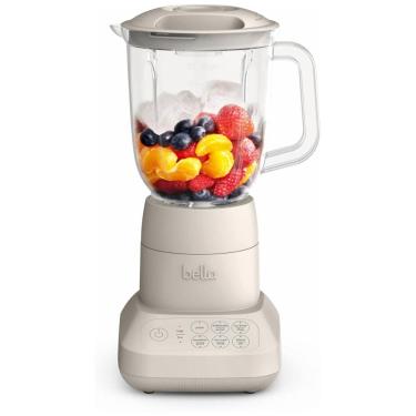 Imagem de Liquidificador de Bancada e Espremedor com 10 Velocidades, Capacidade de 1,4L e Lâmina de Aço Inoxidável, 110V 450W, BELLA, Branco