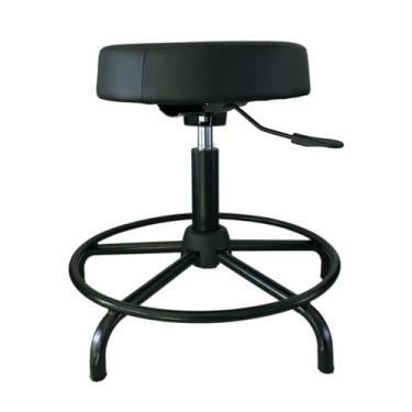 Imagem de Mocho Com Pés Fixos Sem Encosto Com Ajuste De Altura Para Manicure Salão Consultório Estúdio Preto Escritex