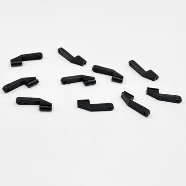 Imagem de 10PCS RC Airplane Plastic Swing Keepers Fits 2mm Rod for RC Plane Aircraft DIY Model Plane Replacement Parts (2mm Black)