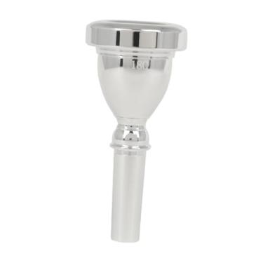 Imagem de Amagogo Tuba Bocal Instrumento Bocal Fácil de Usar Peças de Música Instrumento de Vento Preciso Peças de Música 14mm para Jogadores Iniciantes, Prata