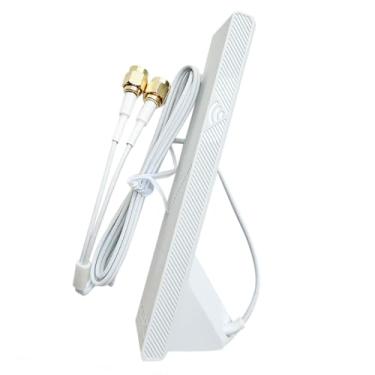 Imagem de Antena WiFi 6e WiFi 7 2T2R Wi-Fi WLAN Base Magnética Dual Wireless PC Desktop Antenas WiFi para Gigabyte Z790 X670 B650/AORUS X TR50X Série Motherboard Wifi7 (Branco)