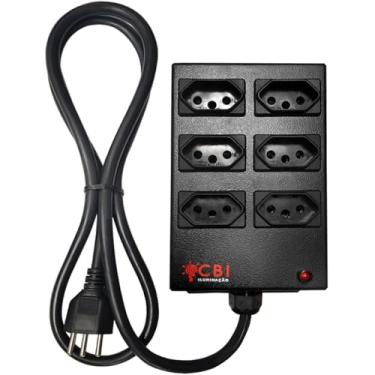 Imagem de Filtro De Linha 6 Tomadas Ferro Ultra Resistente Cabo PP (3x2,5mm) CBI / R6 (2, Tomadas e Plug 20A)