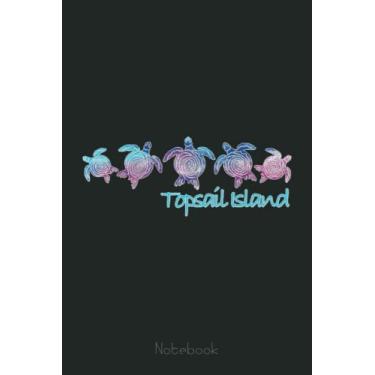 Imagem de Topsail Island Beach Design Tribal Turtle Gift Notebook: Drawing Journal and Summer Notebook for Children Summer Journal For Kids With Writing Prompts, Interactive Diary Scrapbook