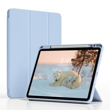 Imagem de GKABXY Capa para iPad Air 11 polegadas M2/M3 (2024/2025), iPad Air 5ª/4ª geração (2022/2020) 10,9 polegadas - capa à prova de choque com carregamento e suporte para Apple Pencil 2, despertar/hibernar