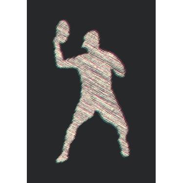 Imagem de Notizbuch A5 kariert mit Softcover Design: Disc Golf Spieler und Ultimate Frisbee Silhouette Discgolf: 120 karierte DIN A5 Seiten