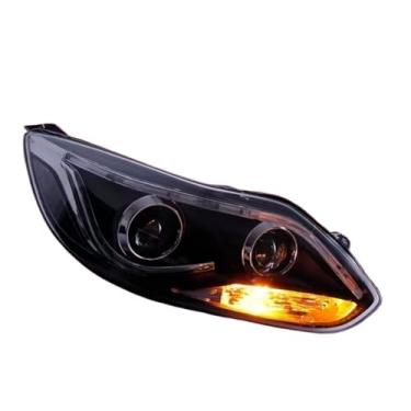 Imagem de Faróis de estilo de carro compatíveis com Ford Focus 3 2012-2014 Farol LED DRL Hid Head Lamp Angel Eye Bi Xenon Beam Acessórios(Headlight Xenon)