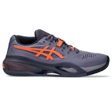 Imagem de Asics Tênis masculino Gel-Resolution X Clay, Roxo acinzentado/laranja nova, 40