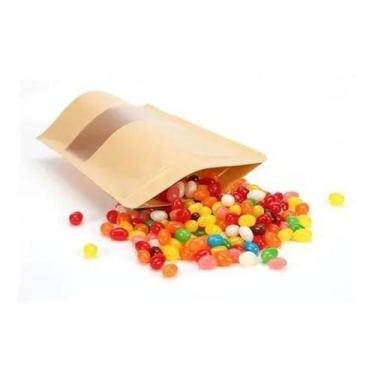 Imagem de Embalagem 15X22Cm Stand Up Pouch Kraft Ziplock Visor 50Un - Bm36