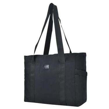 Imagem de NGIL Bolsa de ioga, bolsa de ginástica, bolsa de enfermeira de trabalho para mulheres, bolsa de computador para laptop, bolsa de ombro de viagem para mulheres, Preto, Large
