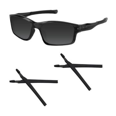 Imagem de Acefrog 2 pares de meias de silicone macio de substituição para óculos Oakley Crosslink Pro Sweep Switch, ajuste perfeito, preto