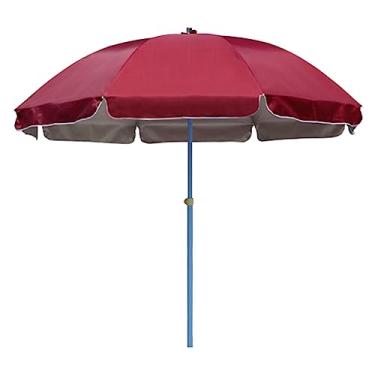 Imagem de Guarda-chuva de jardim Guarda-chuva de pátio vermelho mesa ao ar livre mercado guarda-chuva ajuste guarda-sol guarda-chuva retangular guarda-chuva de pátio para jardim de praia Base preenchível