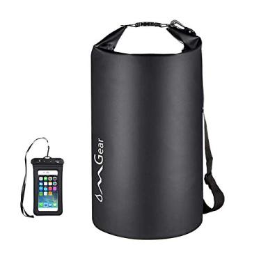Imagem de OMGear Mochila impermeável 5L para celular, saco seco flutuante para caiaque, barco, vela, canoagem, rafting, caminhadas, acampamento e atividades ao ar livre, Preto