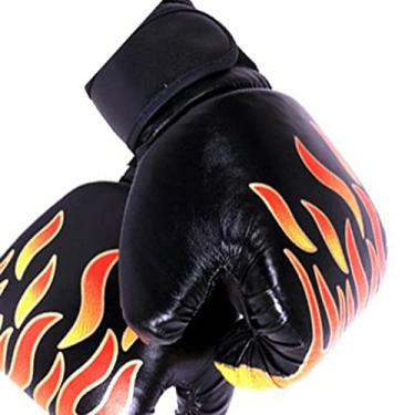 Imagem de Luvas de Treinamento de Boxe para Jovens, Luvas Respiráveis ​​de Pu Reforçadas para Combate Profissional, Luvas de Boxe para Saco de Pancadas, Sparring, Muay Thai (Preto)