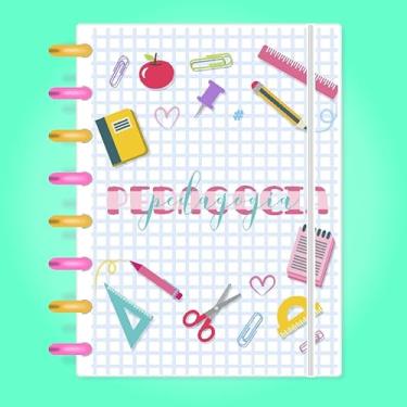 Imagem de Caderno de Disco Infinito Sistema Inteligente Amor Infinito Cadernos Profissão - Pedagogia 02 (GRANDE - Universitário)