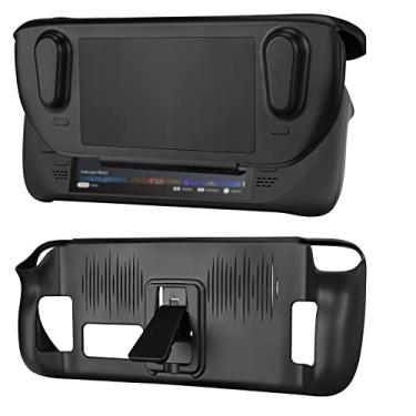 Imagem de Geekria Kickstand Protective Case Compatible with Steam Deck, TPU Cover Protector with Stand Base, Protective Cover Case Compatible with Valve Steam Deck Non-Slip and Anti-Scratch Design