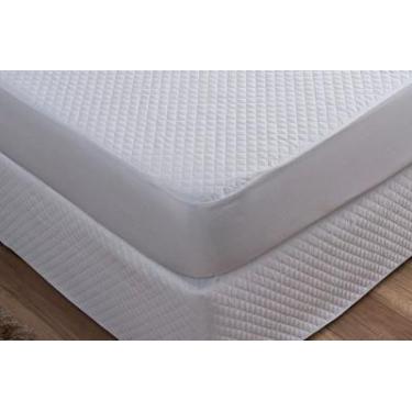 Imagem de Protetor Para Colchão Impermeável Matelado Casal Queen - Branco - Arte