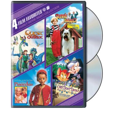 Imagem de 4 Film Favorites: Family Movie Night (The Adventures of Pinocchio, Cats Don't Dance, Dennis the Menace Strikes Again, Quest For Camelot)
