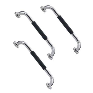 Imagem de Barra de Apoio 40cm Inox Suporte Antiderrapante Kit 3 unidades Idoso C