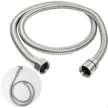 Imagem de Dona D Cor, Mangueira Engate Flexível 1 Metro E 20cm Inox 304 Femea X Femea Rabicho 1/2 Para Chuveiro Ducha Higiênica Chuveirinho Banheiro Lavatório Salão Beleza