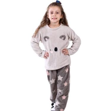 Imagem de Conjunto Pijama de Plush Infantil Super Quentinho e Divertido - UseDue