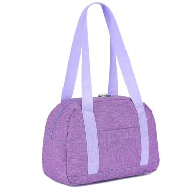 Imagem de Mini bolsa de ginástica para mulheres e meninas, bolsa de ginástica pequena de 30,5 cm, leve e pequena bolsa de mão para esportes de viagem, Roxo claro, 12.2 inches, Casual
