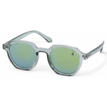 Imagem de Óculos de Sol Unissex Polo London Club, Lente Proteção UV400 - Kit contém Case Couro ECO (Verde cristal)