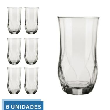 Imagem de 8 Copos Ópera Vidro Transparente Redondo 360ml Durável Nadir - NADIR F