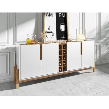 Imagem de Buffet Lizz 1.90 Branco/Cedro - Casa D Móveis