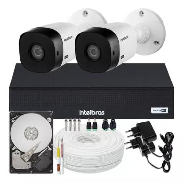 Imagem de Kit 2 Camera de Segurança Intelbras Alta Resolução 1120 Vhl Hd Dvr 4 C