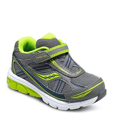 Imagem de Saucony Tênis para meninos Baby Ride (bebê/criança pequena), Cinza/limão, 17