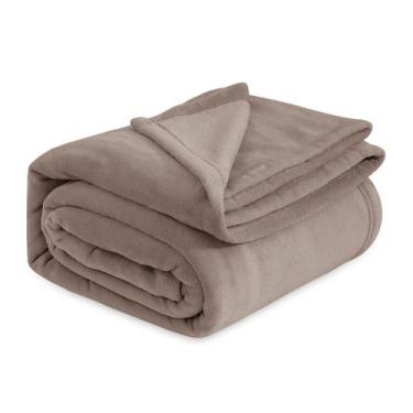 Imagem de Cobertor Fleece Bedsure Queen Size - Marrom Mocha